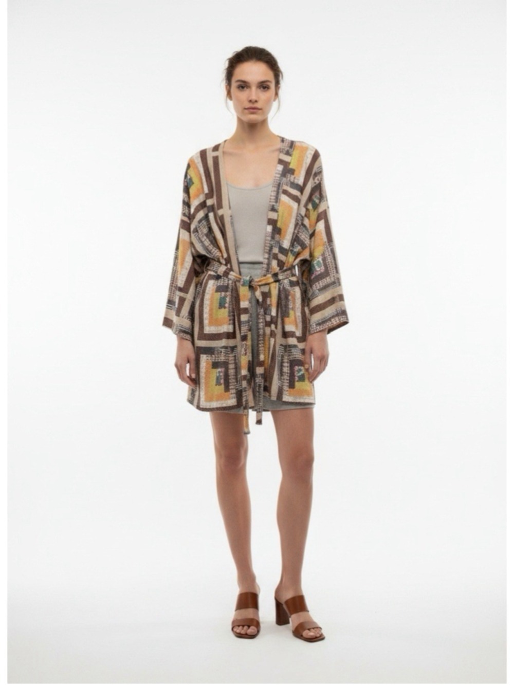 Saachi x Free People Willow Patchwork Short Duster Kimono – Boho One Size
